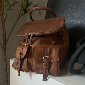 ALDO Tan Backpack with Top Handle and Double Pockets - Tan / No Size